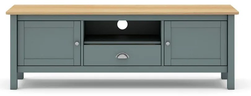 Szürkészöld borovi fenyő TV-állvány 158x53x40 cm Misti – Marckeric