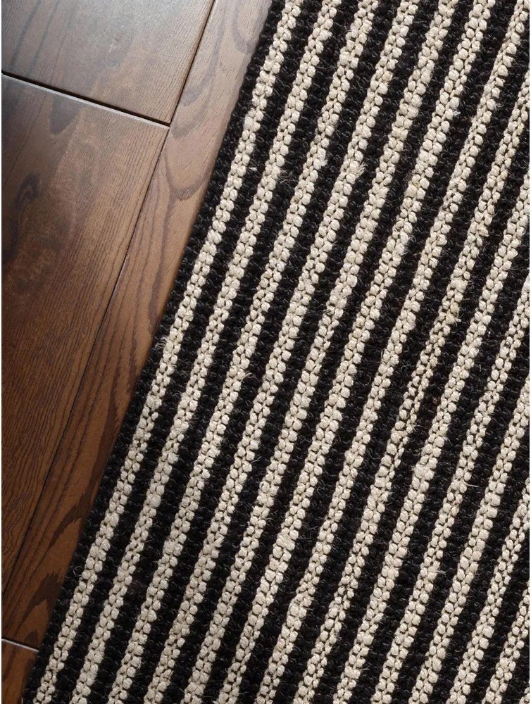 Fekete kézi szövésű juta szőnyeg 160x230 cm Harvest Ebony – Elle Decoration