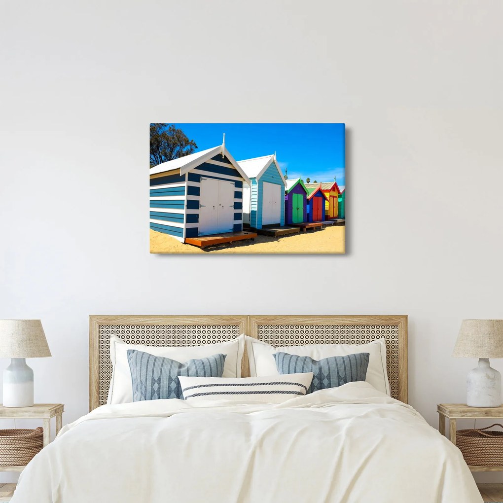 Kép - Brighton Beach, Melbourne, Ausztrália (90x60 cm)