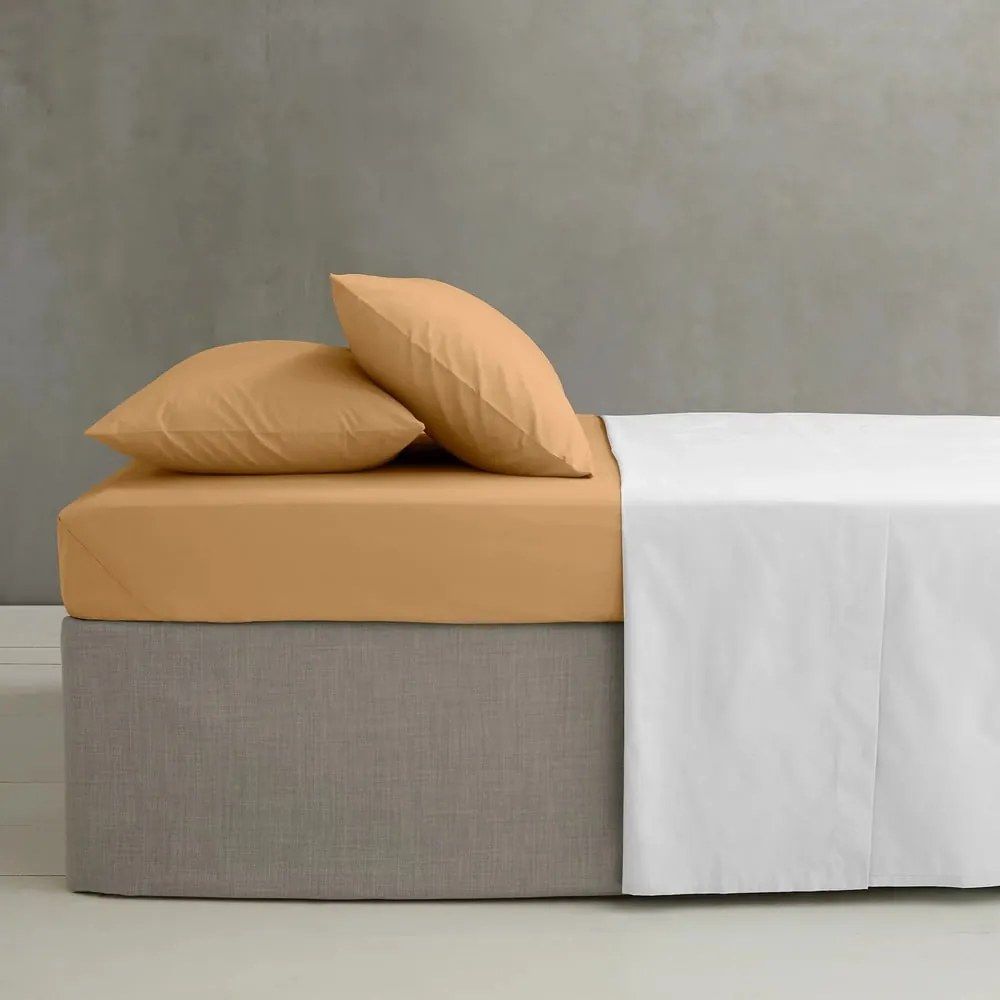 Sárga-narancssárga gumis perkál lepedő 90x190 cm Easy Iron Percale – Catherine Lansfield