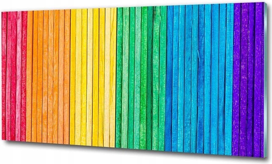 Fotó-kép edzett üveg Színes csíkok 100x70