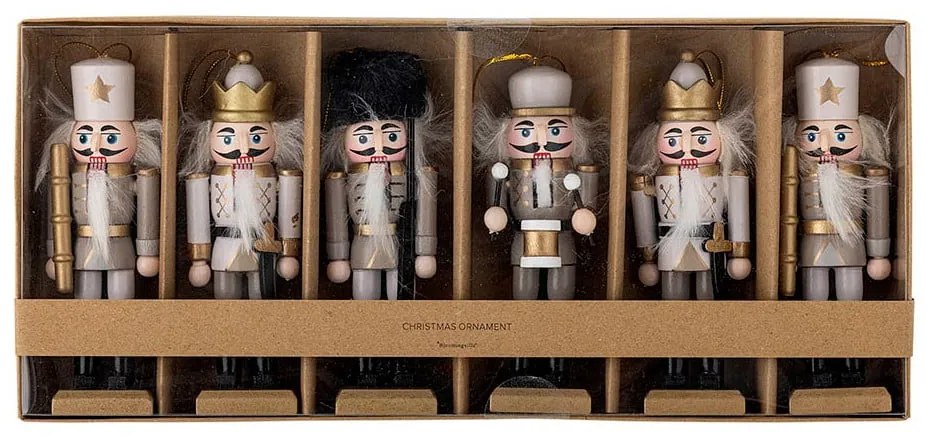 Fa karácsonyfadísz készlet 6 db-os 13 cm Nikita – Bloomingville