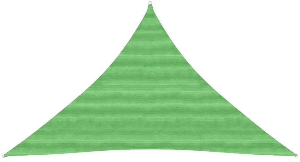 világoszöld HDPE napvitorla 160 g/m² 3 x 3 x 4,2 m