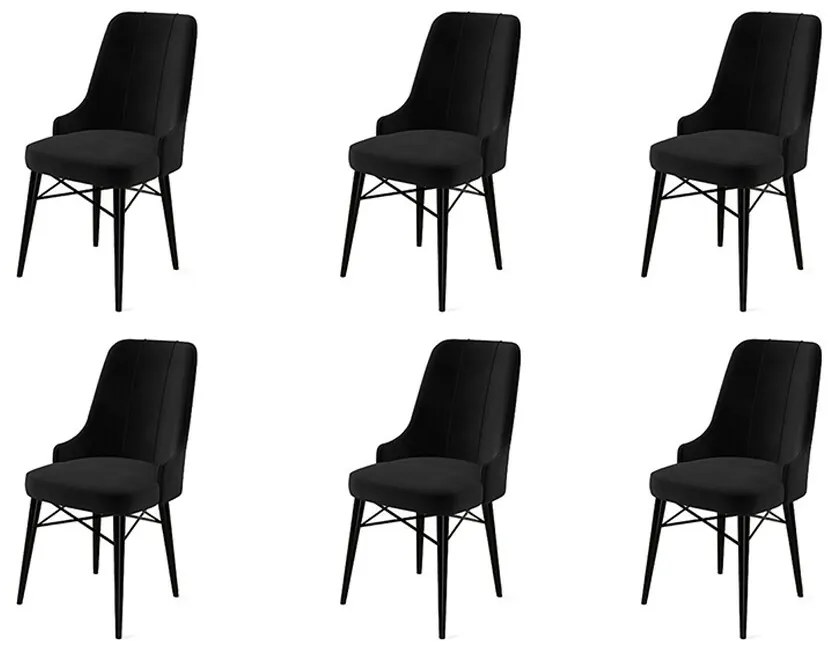 Pare Black étkezőszék szett, 6 db, 6 db