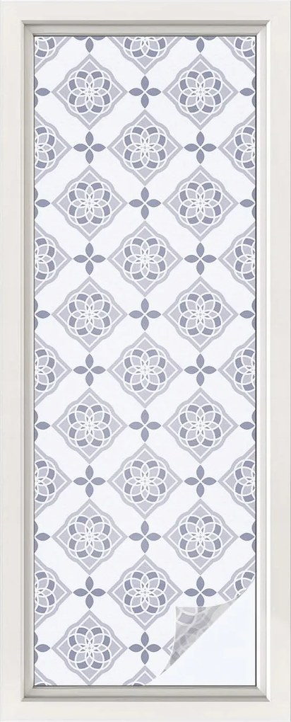 Ablakfólia öntapadós Adatvédelem Virágos rombuszok 50x146 cm