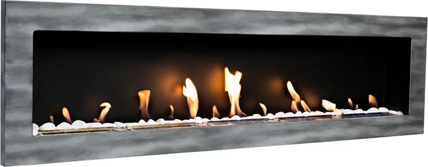 Easy XL Open Patina Szürke biokandalló (40 x 140 x 12 cm)