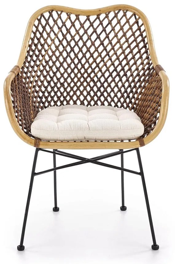 Percy étkezőszék, rattan / fekete