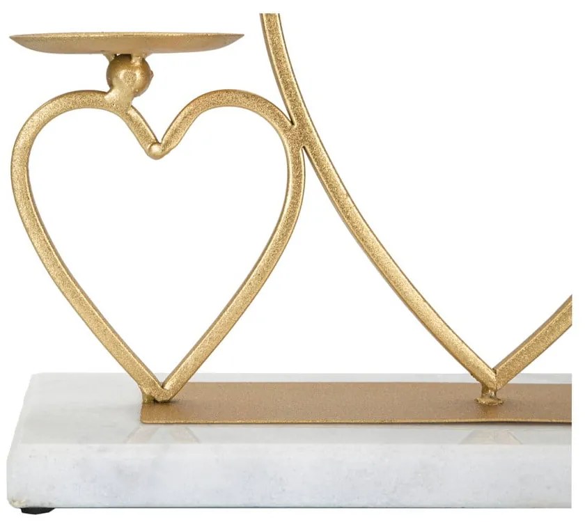 Aranyszínű-fehér gyertyatartó - Mauro Ferretti