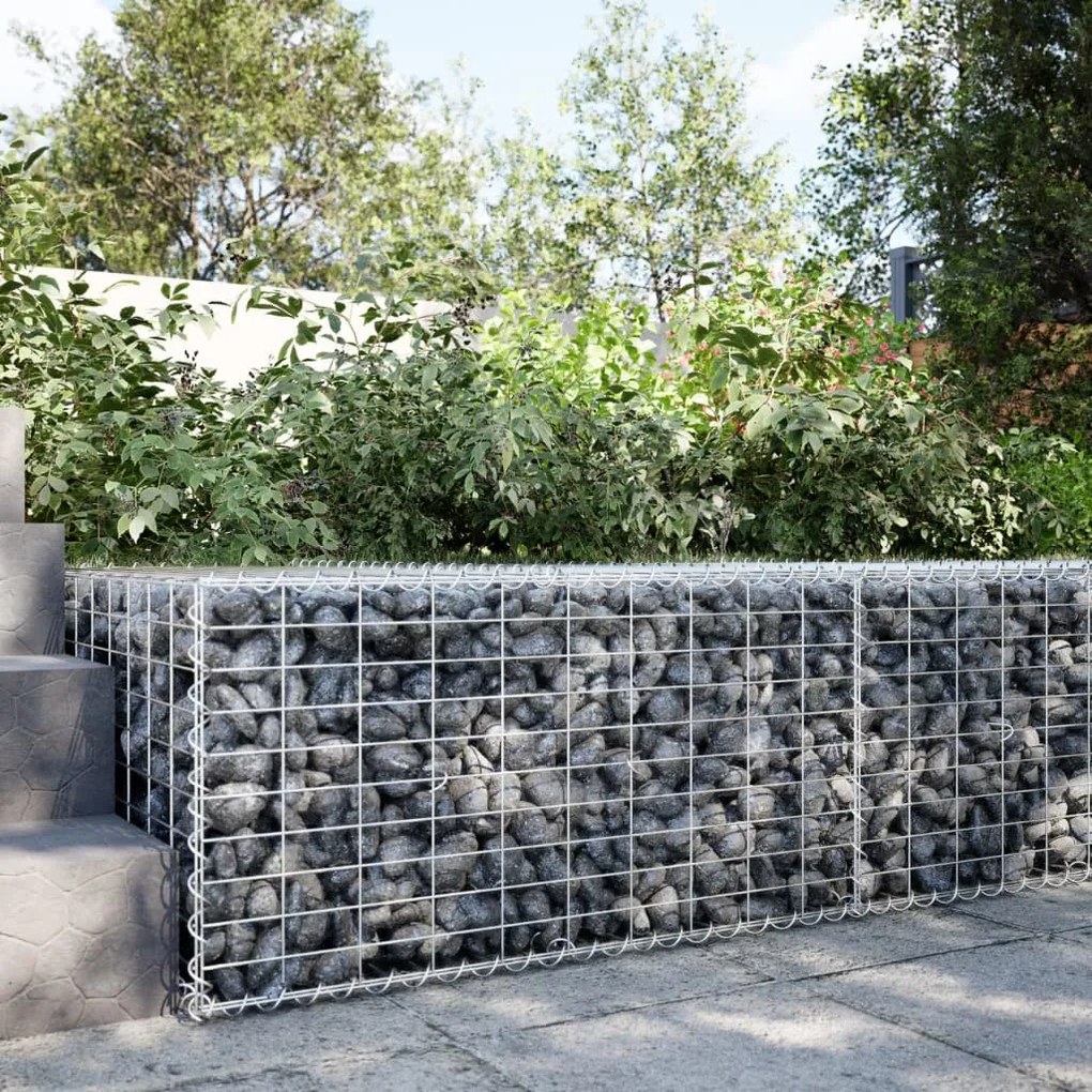 horganyzott vas gabion kosár fedéllel 100 x 100 x 50 cm