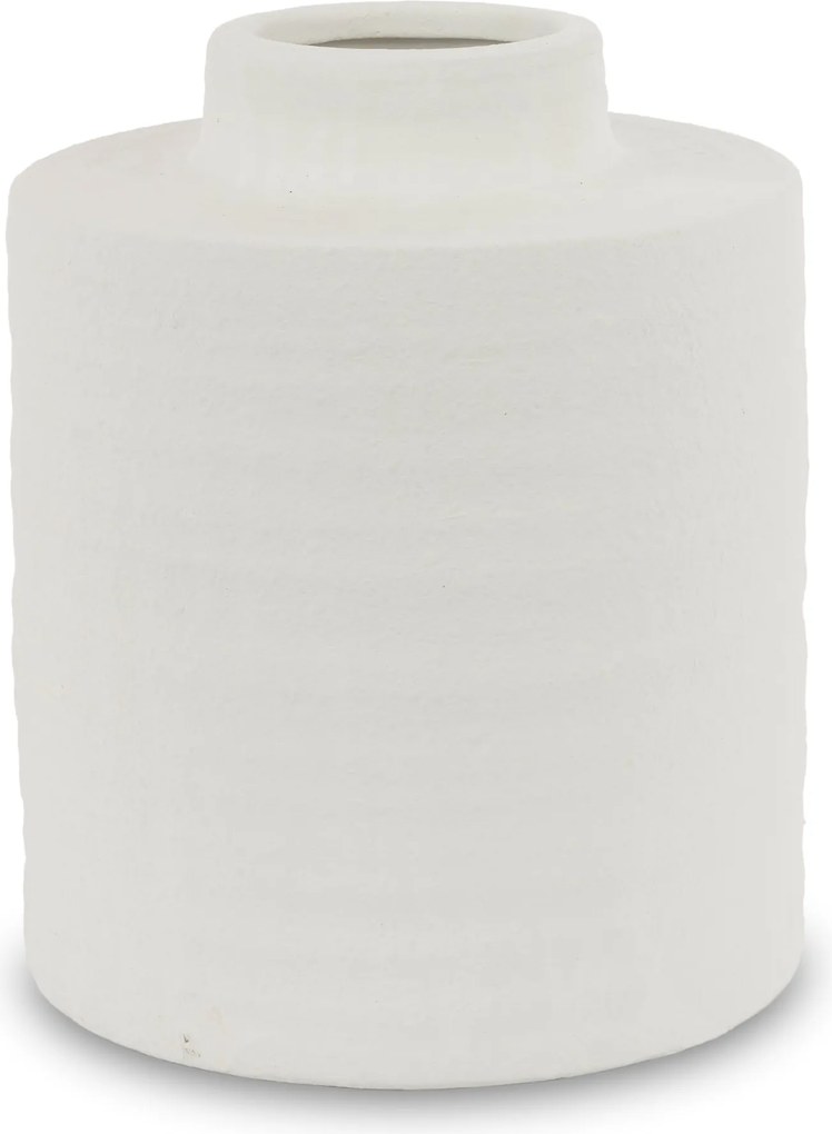 Váza fedél üveg fehér terrakotta