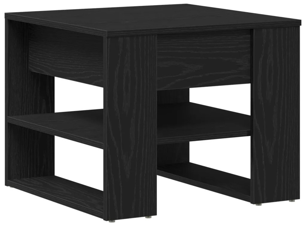 Fekete Tölgy Kávézóasztal 55.5x55x45 cm Műszaki Fából Készült