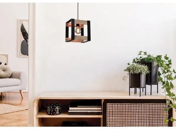 Csillár zsinóron VARNA 1xE27/40W/230V tölgy