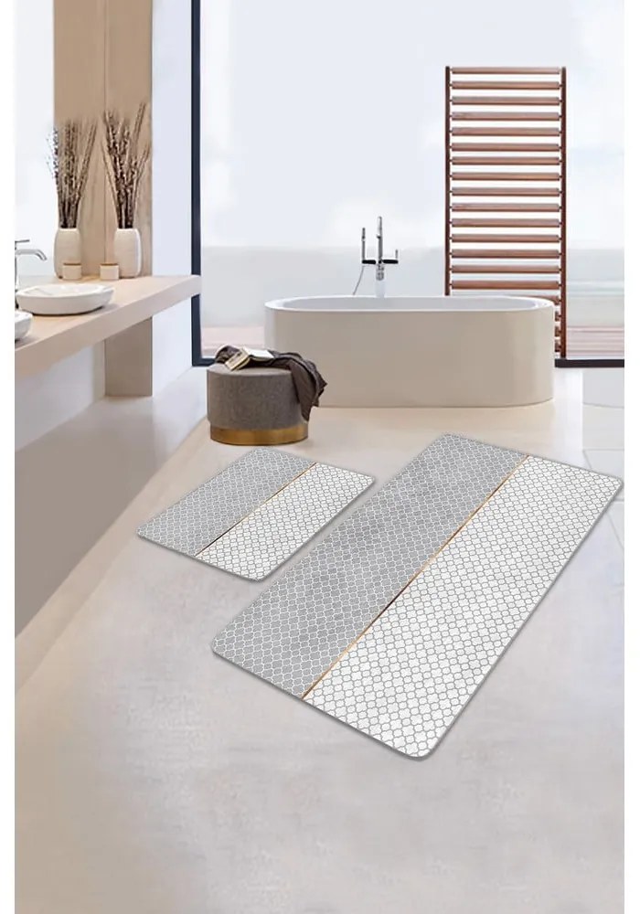 Szürke fürdőszobai kilépő szett 2 db-os 60x100 cm – Mila Home