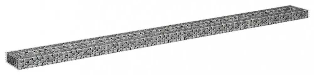 horganyzott acél gabion magaságyás 360 x 30 x 10 cm