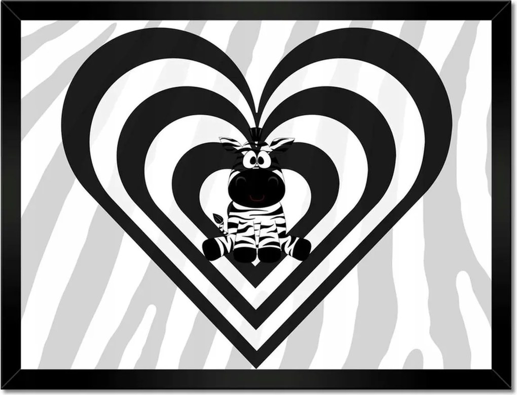 Poszterek keretben 40x30 Zebra csíkos