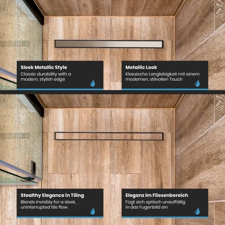 AQUAMARIN Zuhanyzóna padlóvályú sima 80 cm