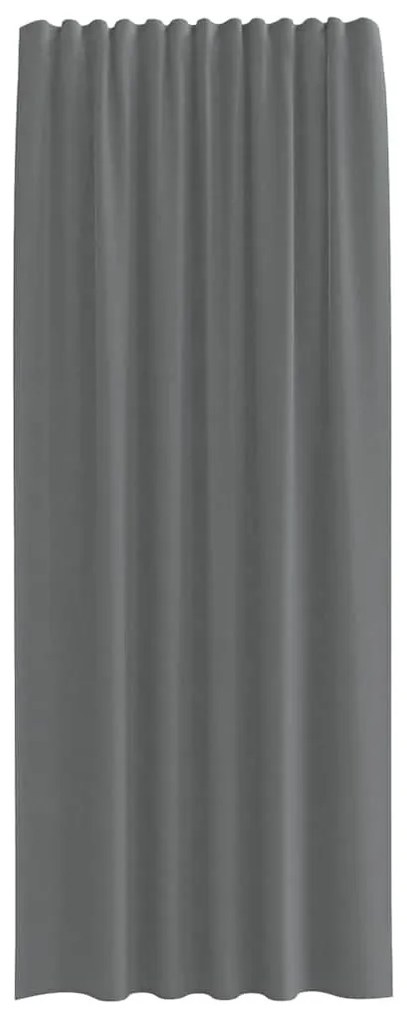 2 db sötétszürke fátyolfüggönyök hurokkal 140x245 cm