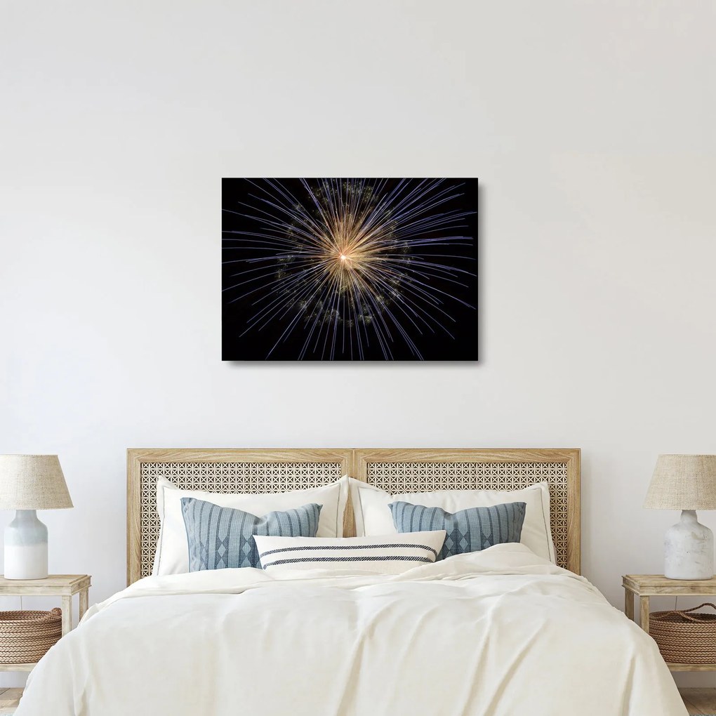 Tűzijáték képe (üvegen) (70x50 cm)