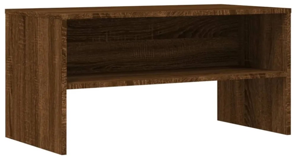 barna tölgy színű szerelt fa TV-szekrény 80 x 40 x 40 cm