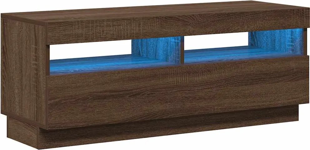 vidaXL barna tölgyszínű TV-szekrény LED-világítással 100 x 35 x 40 cm