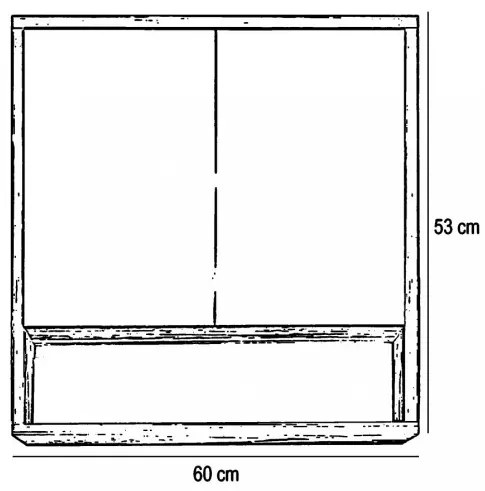 Porto 60 komplett fürdőszoba bútor fehér színben