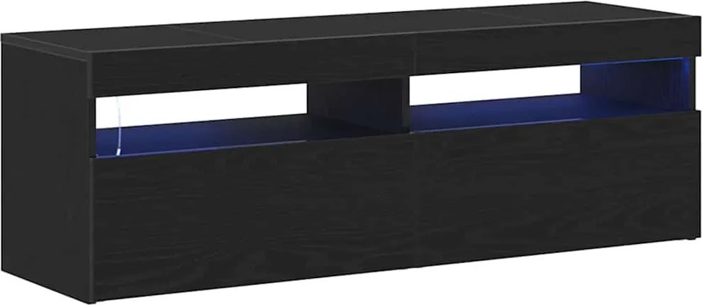 vidaXL TV szekrény Fekete tölgy 120 x 35 x 40 cm Faanyag