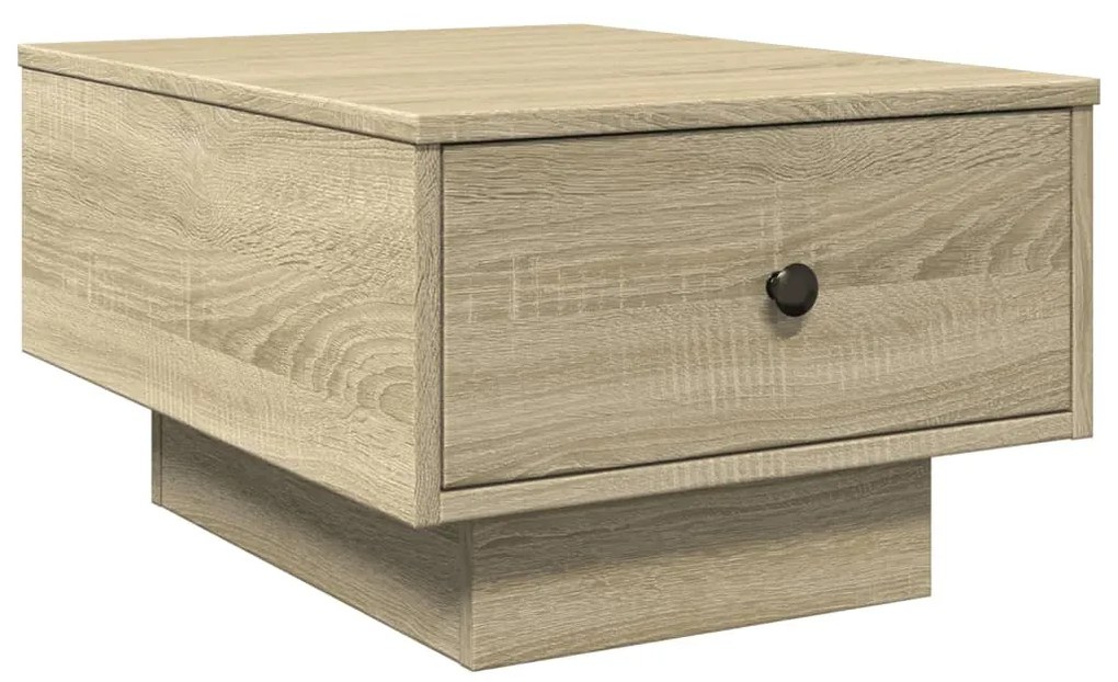 sonoma tölgy színű szerelt fa dohányzóasztal 60 x 45 x 31 cm