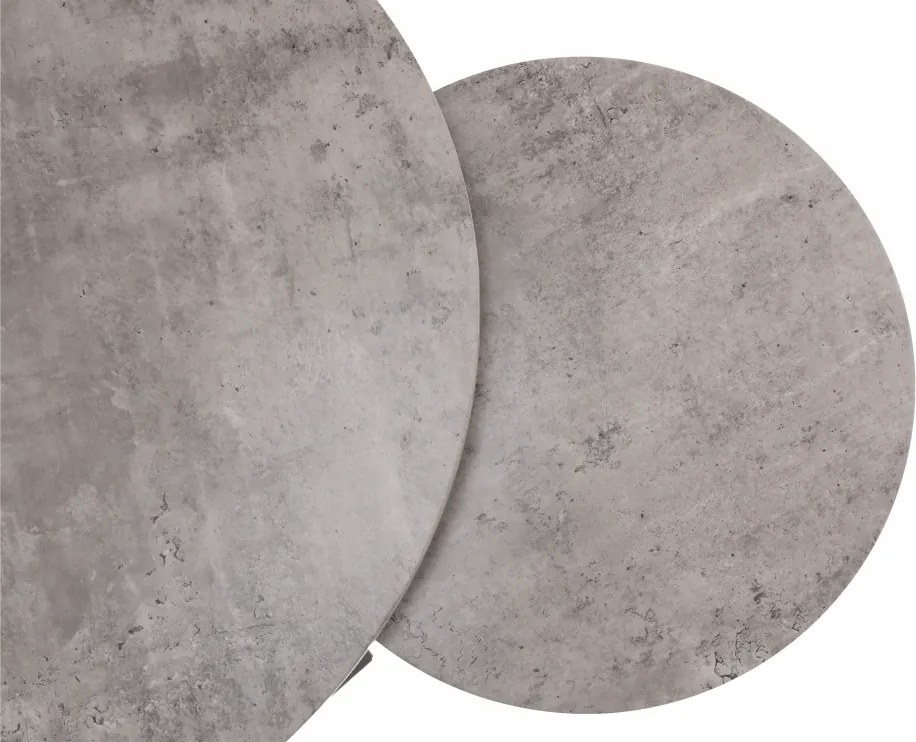 Két dohányzóasztal készlet, beton/fekete, IKLIN