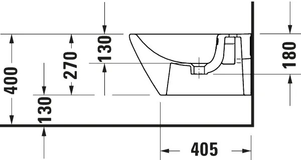 Duravit 27271500002 - Függesztett bidé D-CODE kerámia/fényes fehér