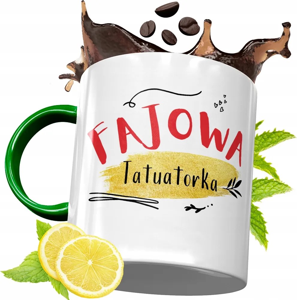 Zöld Bögre Tetováló Születésnapi Ajándék fényképes nyomtatással