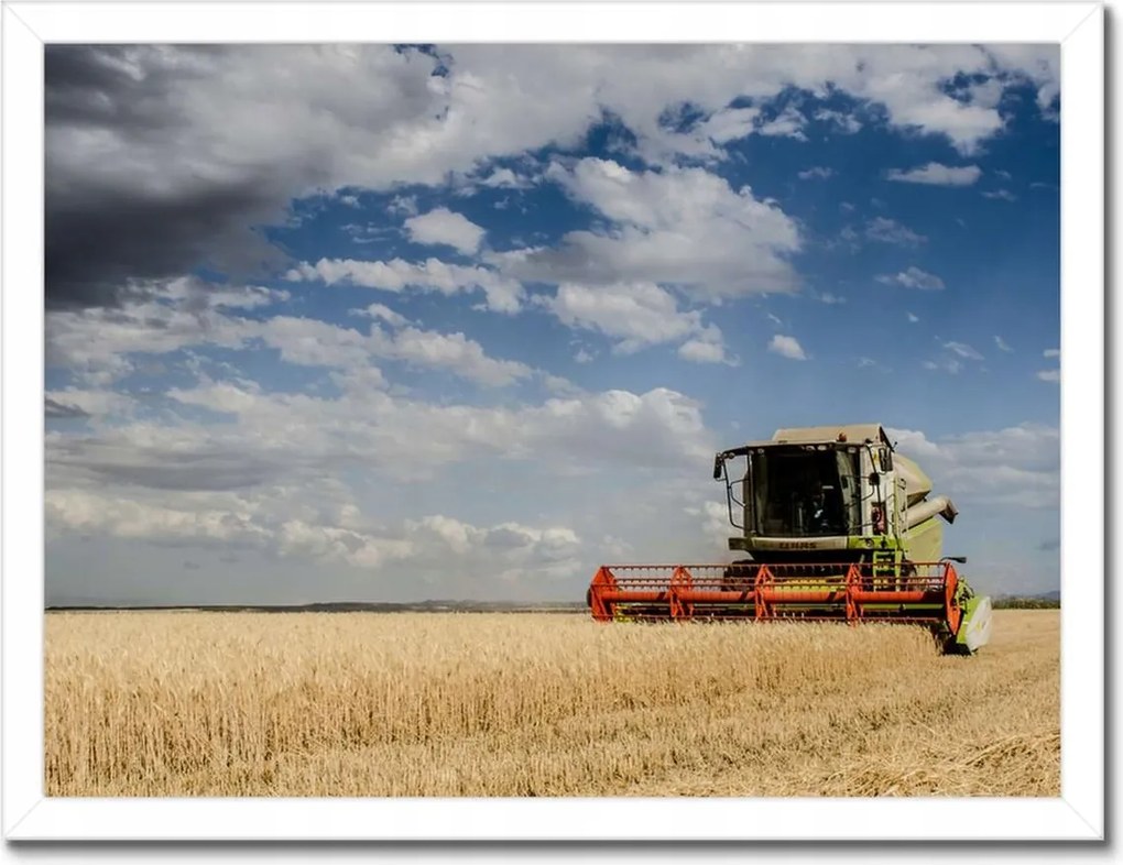 Poszterek keretben 40x30 Kombájn az aratás során