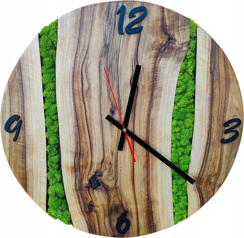 Fa falióra 50-es mohás falióra Handmade prémium