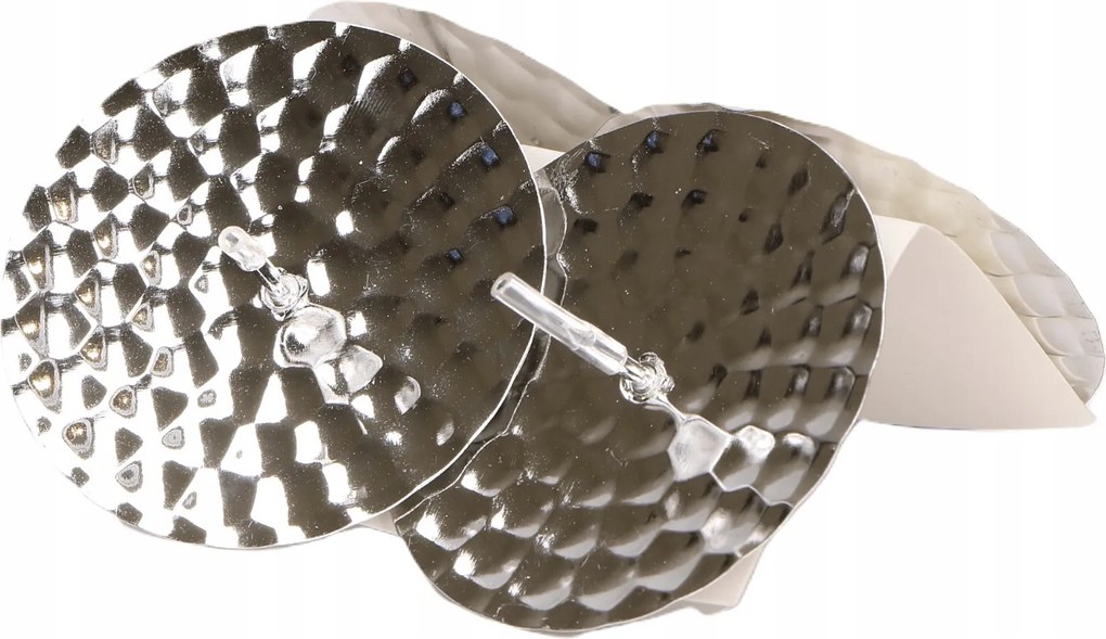 4 db-os pinholder szett, gyertyatartó, tartó, ezüst fényes, 6 cm