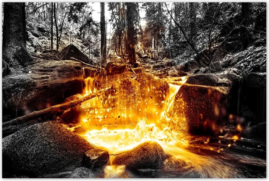 Poszterek 120x80 Hegyi folyó Tájkép