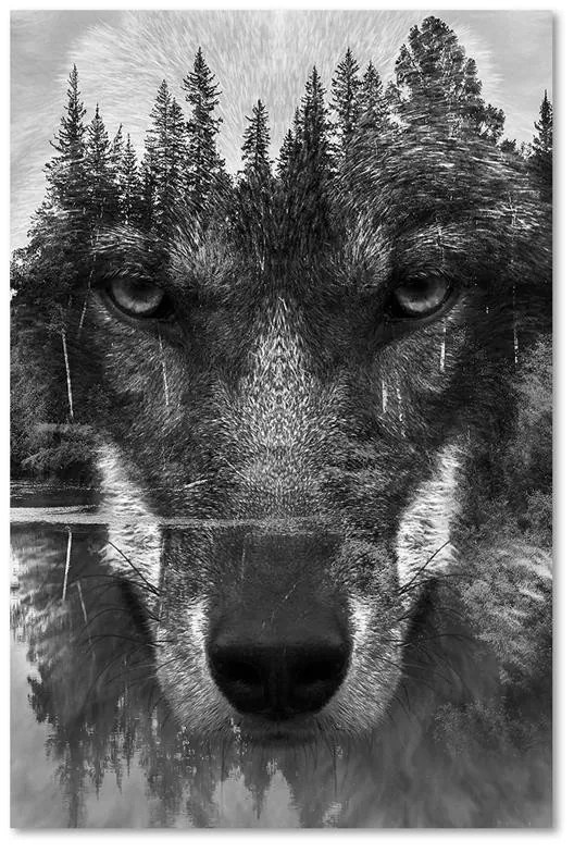 Gario Vászonkép Fekete farkas absztrakt Méret: 60 x 90 cm