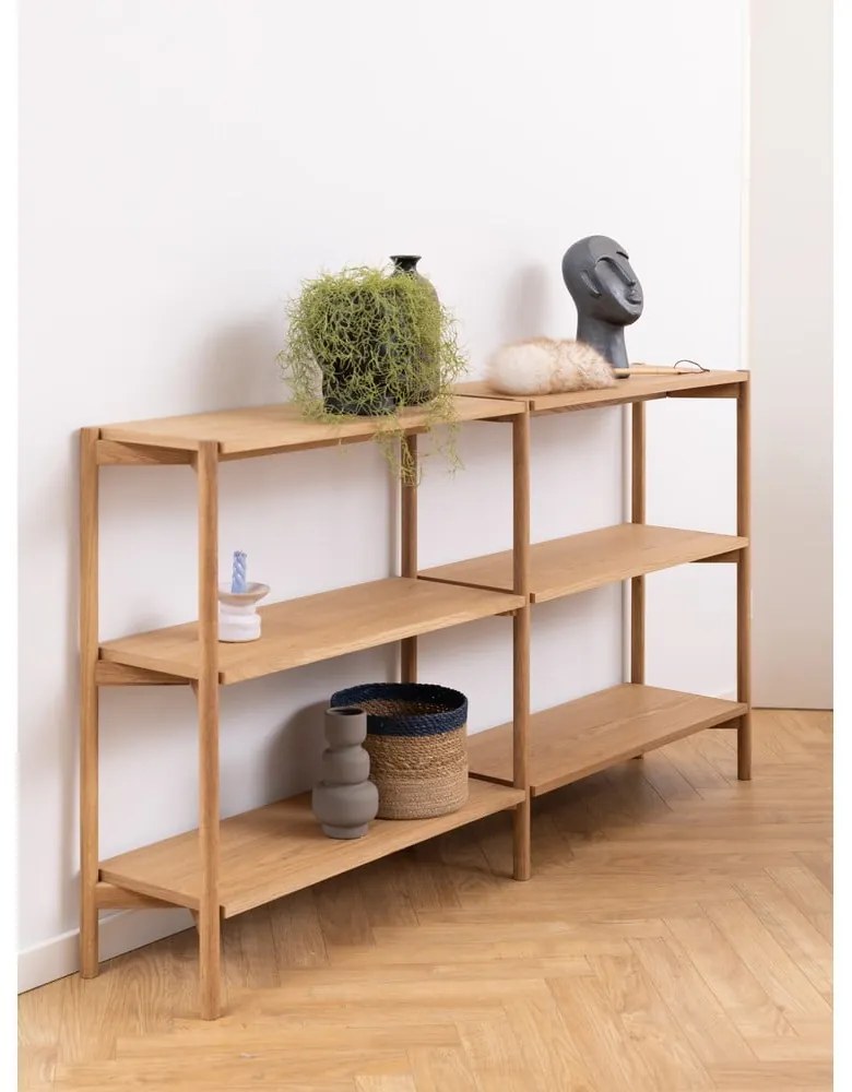 Braidwood könyvespolc tölgyfa dekorral, 169 x 88 cm - Actona