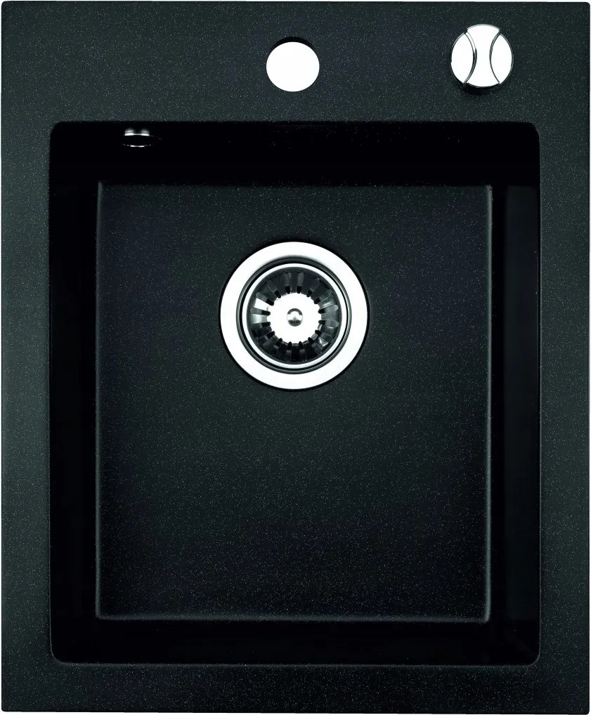 Gránit mosogató Konyhai mosogató Rigo egymedencés, csepegtető nélküli