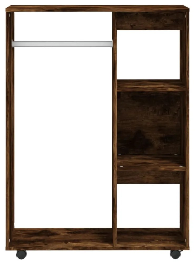 füstös tölgyszínű szerelt fa ruhásszekrény 80 x 40 x 110 cm