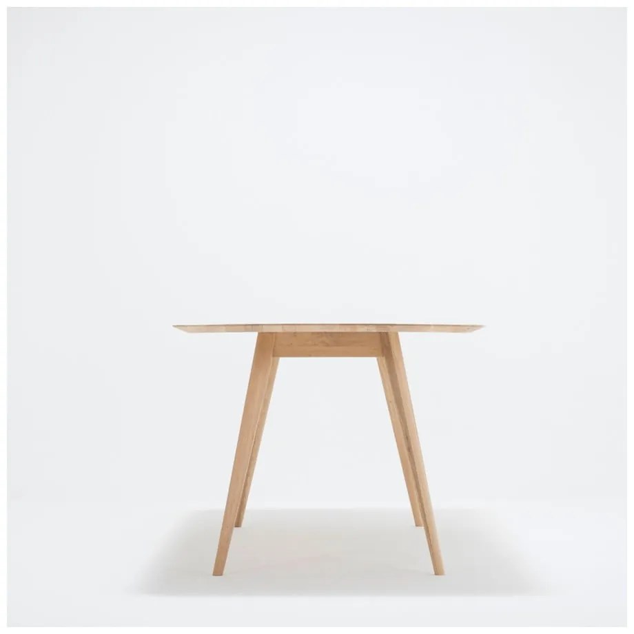 Stafa tömör tölgyfa étkezőasztal, 220 x 90 cm - Gazzda