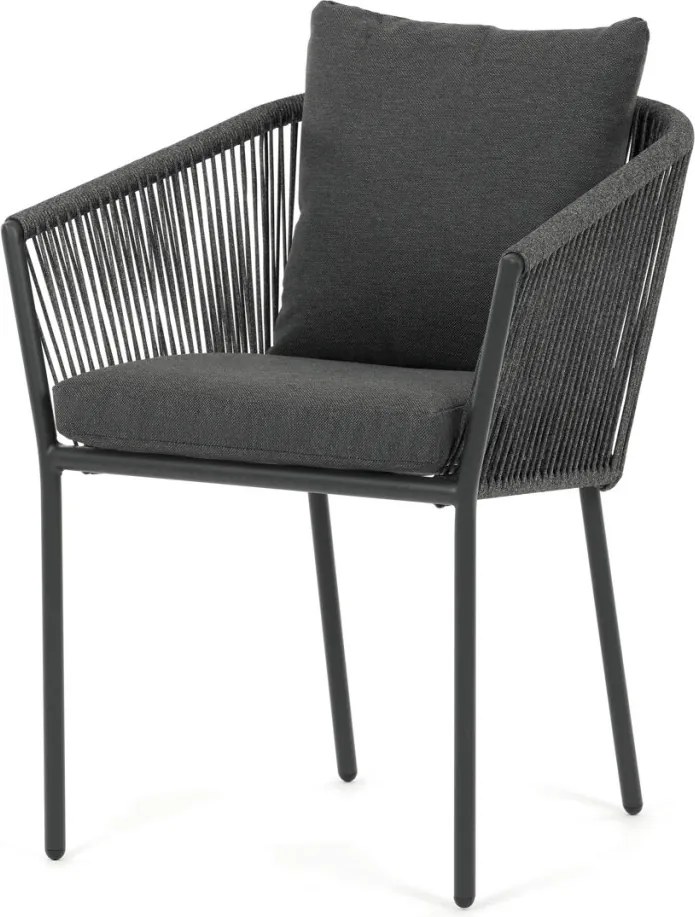 Kerti szék, alumínium, szövet, szürke, AZC-C1179 GREY