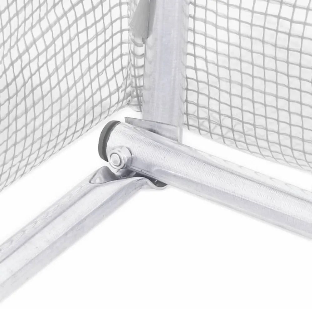 fehér acélvázas melegház 12 m² 6 x 2 x 2,85 m