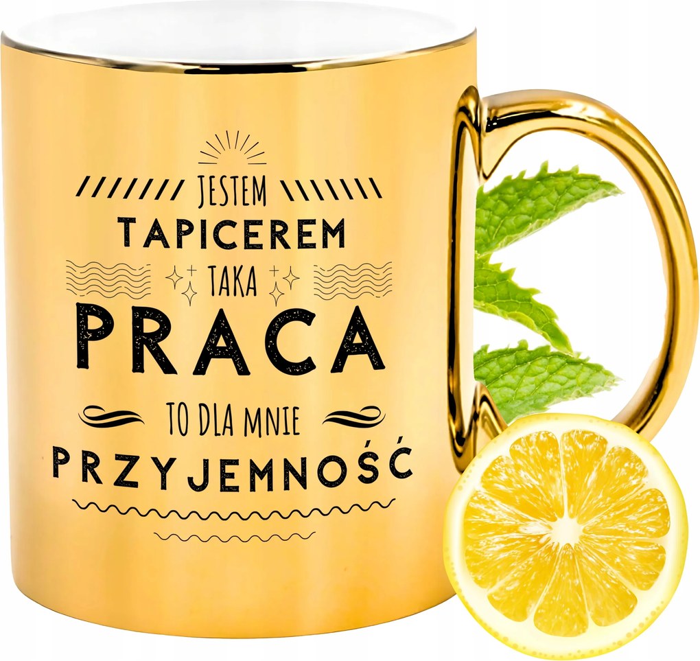 Prémium Arany Fényes Bögre Kárpitos Ajándék Nyomtatott Fotó