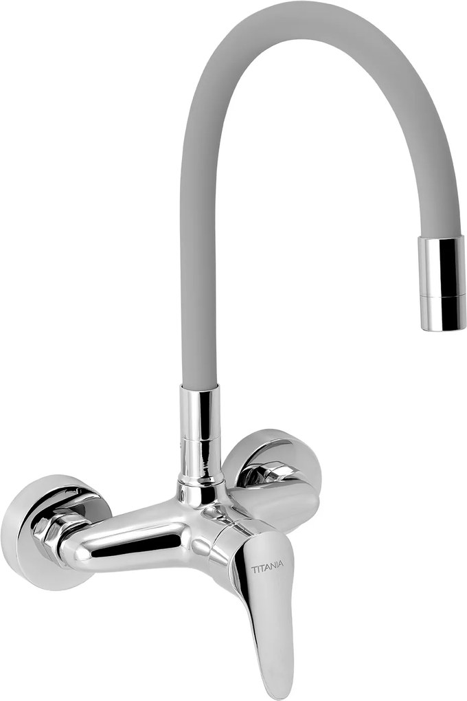 Ferro Zumba - Mosogató csaptelep rugalmas karral 150mm, ezüst-króm, 94480,0S