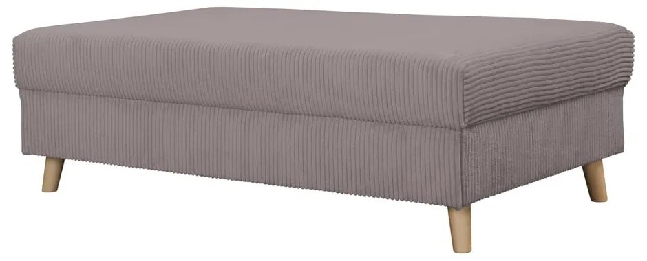 Szürke kordbársony puff Ariella – Ropez