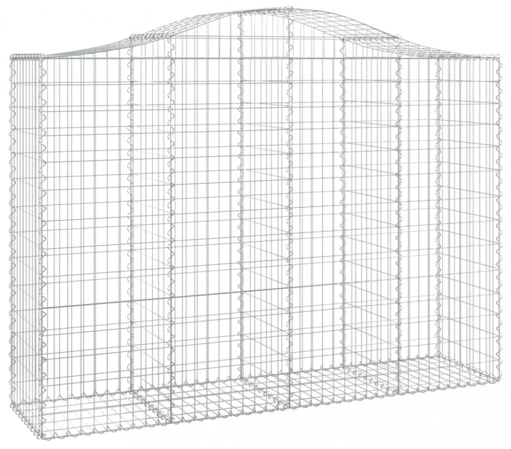 8 db íves horganyzott vas gabion kosár 200x50x140/160 cm