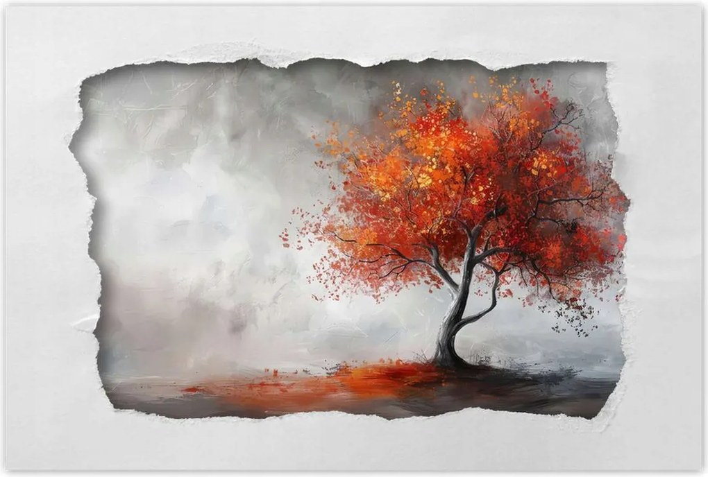 Poszterek 120x80 Tűzszínekben pompázó fa