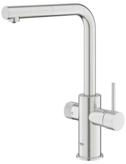 GROHE 30601DC0 - BLUE PURE mosogató csaptelep, kihúzható kifolyófej, rozsdamentes acél