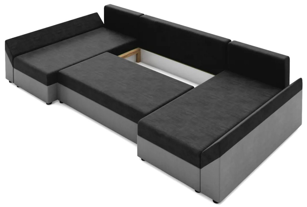 VIVIANA ágyázható U alakú ülőgarnitúra 317x85x144,mikrofázis 15/31