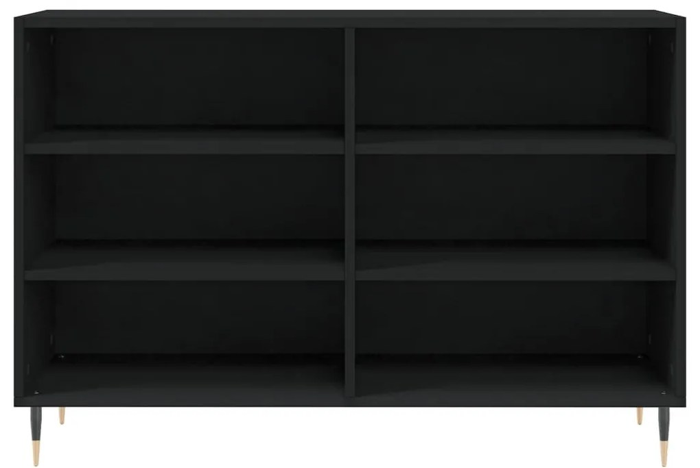 fekete szerelt fa tálalószekrény 103,5 x 35 x 70 cm