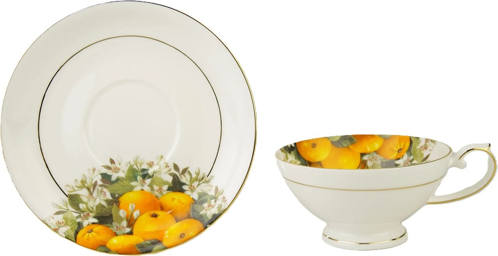 Csésze csészealjjal 170 ml citromvirág elegáns ajándék
